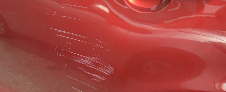 scratches on a car